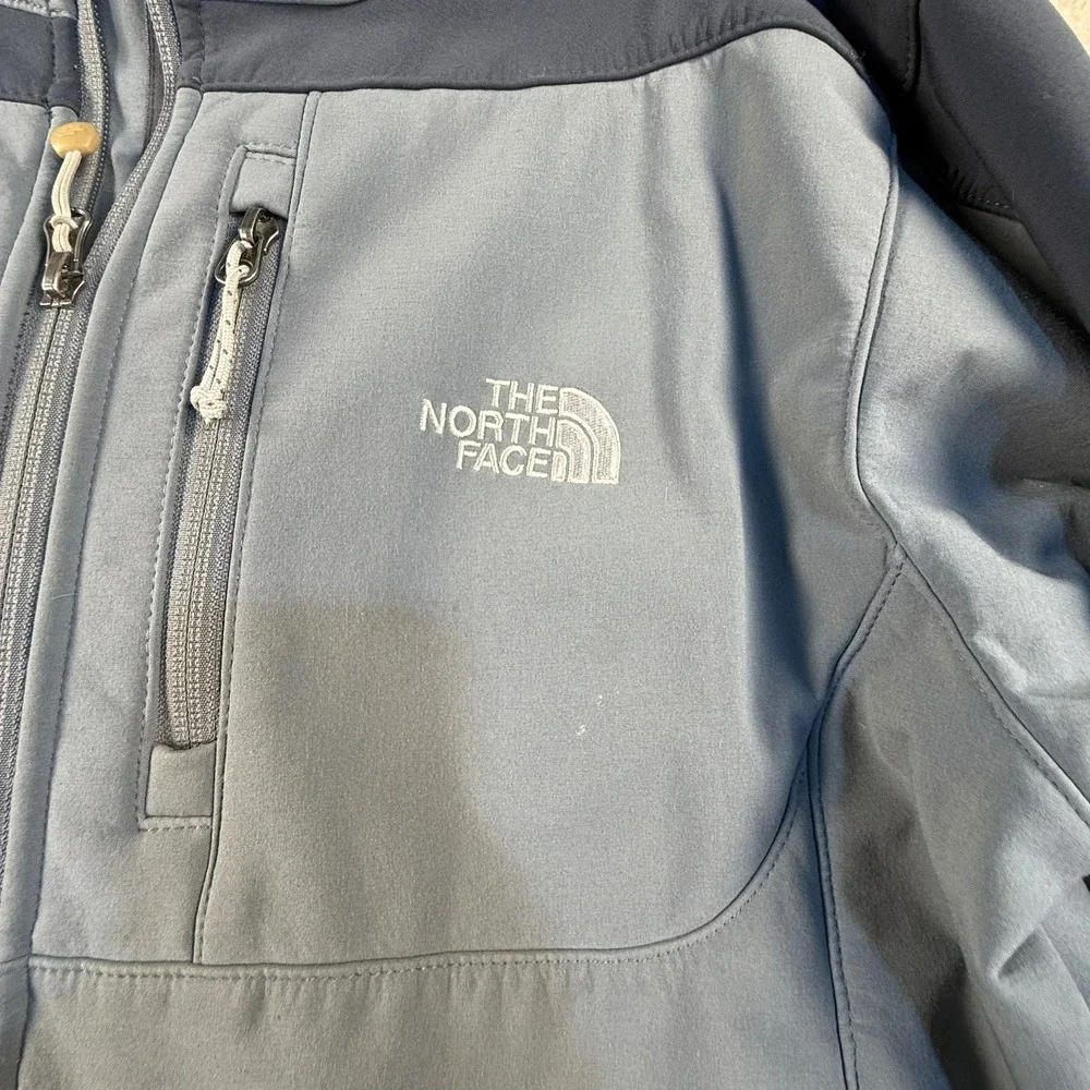 The North Face Apex Bionic Softshell Jacket Mens Medium Blue Navy Full Zip